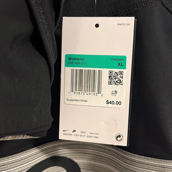 NWT Nike Pro Dri-Fit Black Sports Bra - Picture 10 of 12